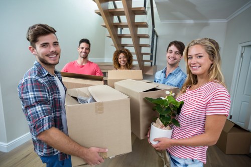 Office relocation team planning a move in Westminster central business district