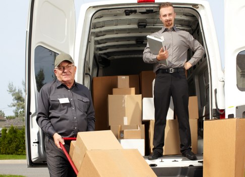Furniture removal planning in Westminster with a moving vehicle and packed items
