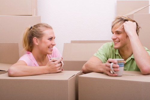 Careful loading of student furniture and boxes for a Westminster removals service