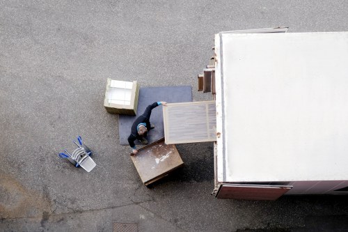 Removal van helping with a move in Westminster streets