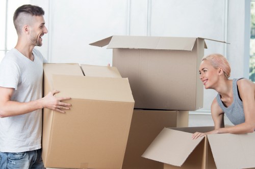 Office furniture being moved on the same day in Westminster