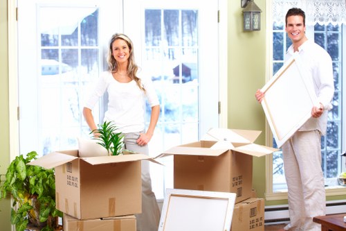 Commercial moving team planning a business relocation in Westminster