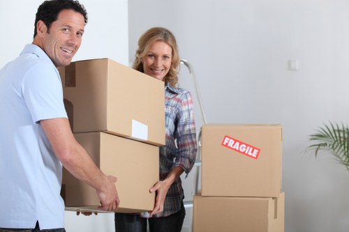 Office furniture and equipment prepared for a Westminster commercial move